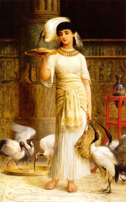 Oil Painting Reproduction of Long- Ale the Attendant of the Sacred Ibis