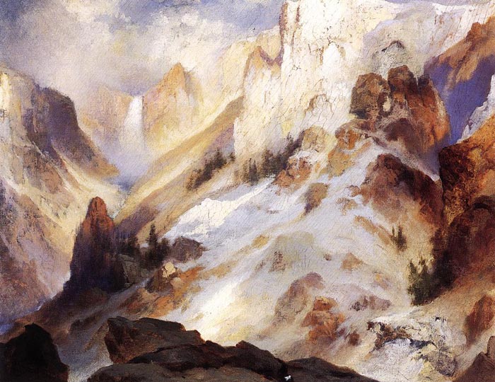Oil Painting Reproduction of Moran- Yellowstone Canyon