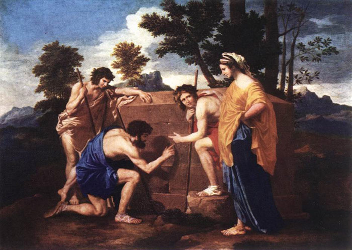 Oil Painting Reproduction of Poussin- Et in Arcadia ego