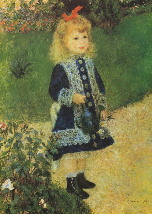 Oil Painting Reproduction of Renoir - A Girl with a Watering-Can