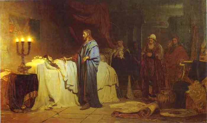 Oil Painting Reproduction of Repin- Christ Healing Iyairas Daughter