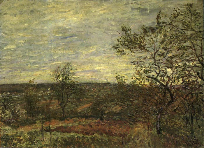 Sisley Oil Painting Reproductions- Windy Day at Veneux