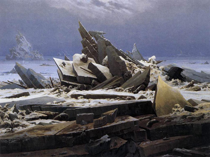 Friedrich Oil Painting Reproductions - The Sea of Ice