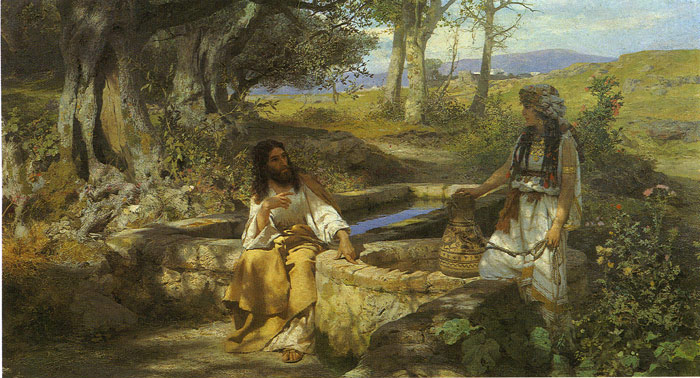 Oil Painting Reproduction of Siemiradzki - Christ and the Samaritan Woman