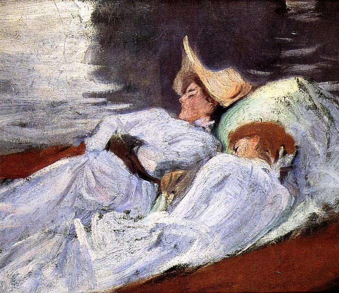 Oil Painting Reproduction of Sargent- In a Punt
