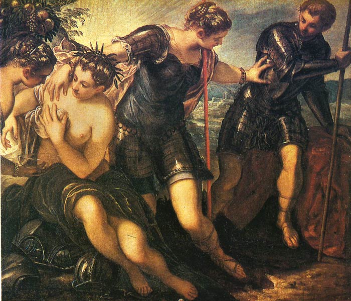 Oil Painting Reproduction of Tintoretto- Minerva Scaccia Marte