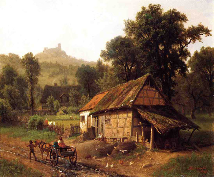 Art reproduction of Bierstadt - In the Foothills