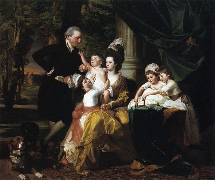 Oil Painting Reproduction of Copley- Sir William Pepperrell and Family