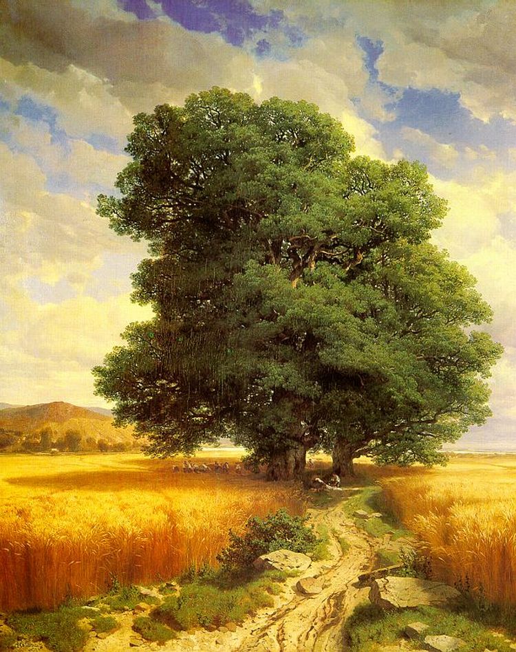 Calame Reproductions - Landscape with Oak Trees