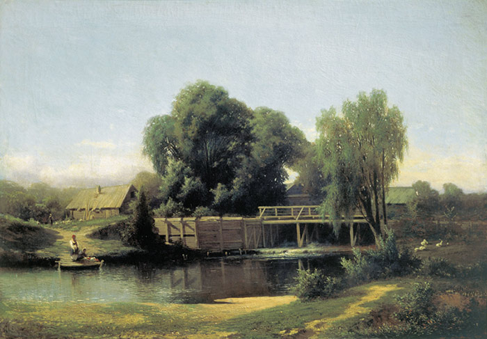 Oil Painting Reproduction of Kamenev - Landscape with a Mill