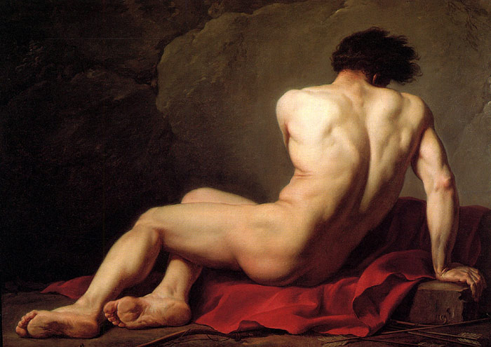 Oil Painting Reproduction of David- Male Nude known as Patroclus