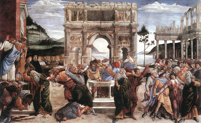 Botticelli Oil Painting Reproductions - The Punishment of Korah