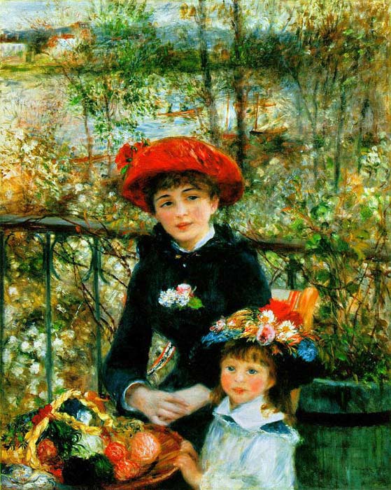 Renoir Oil Painting Reproductions- Two Sisters on the Terrace
