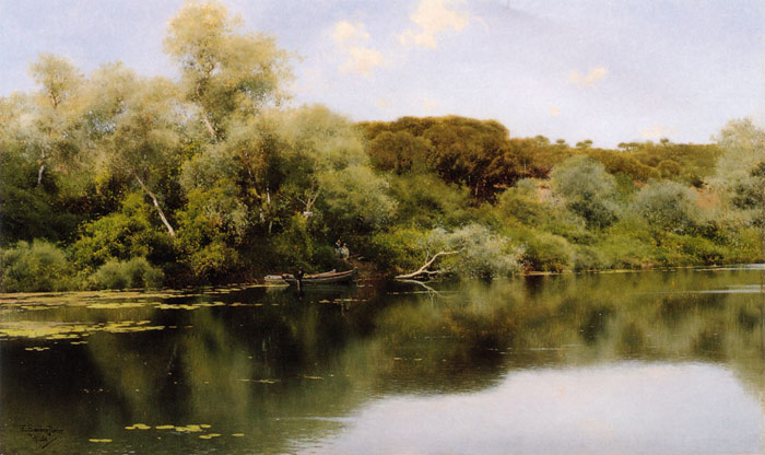 Oil Painting Reproduction of Sanchez-Perrier - Rio Alcala