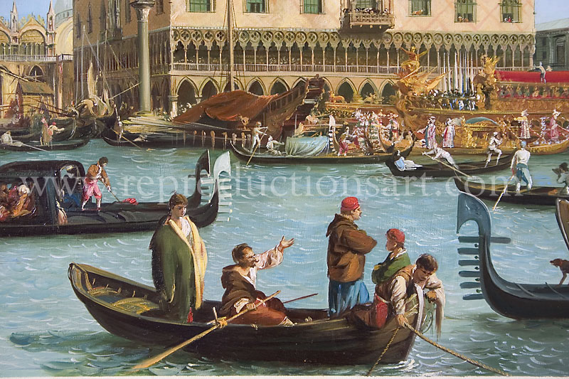 Oil Painting Reproduction of Chase William Merritt - At the Boat Landing