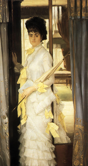 Tissot Oil Painting Reproductions- Portrait of Miss Lloyd,