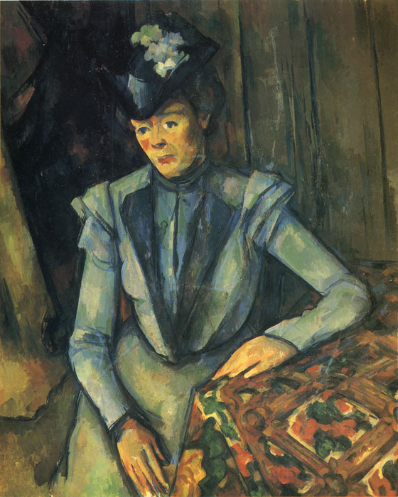 Oil Painting Reproduction of Cezanne- Woman in Blue