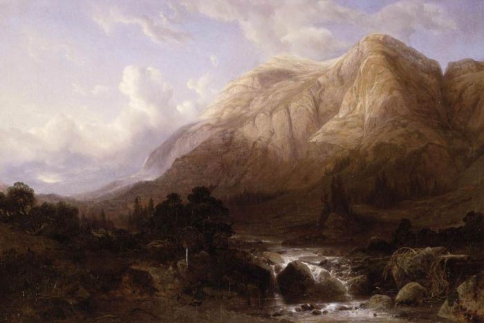 Calame Reproductions - Mountainous Landscape with a Torrent