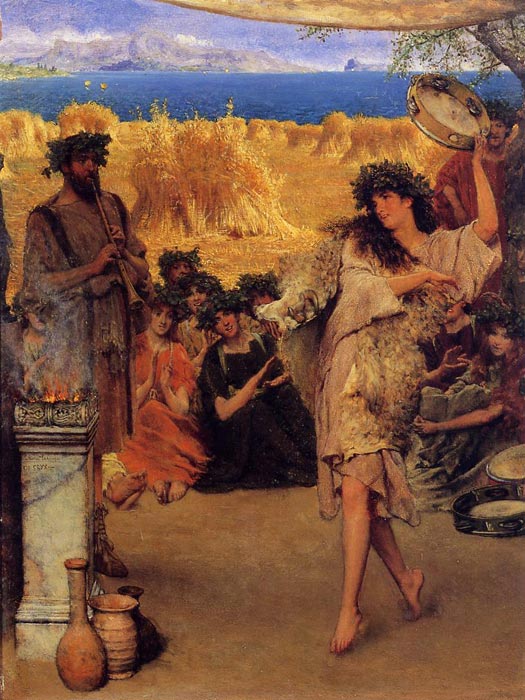Oil Painting Reproduction of Alma-Tadema- A Harvest Festival
