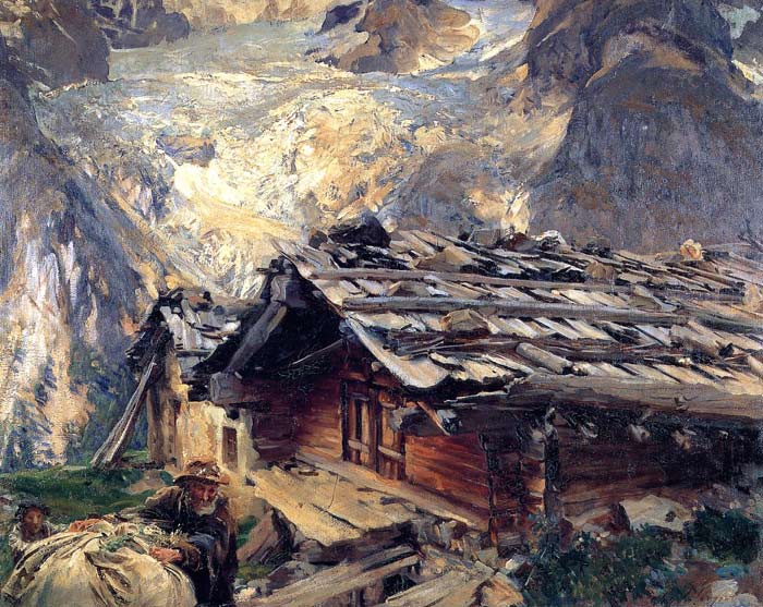 Oil Painting Reproduction of Sargent- Brenva Glacier