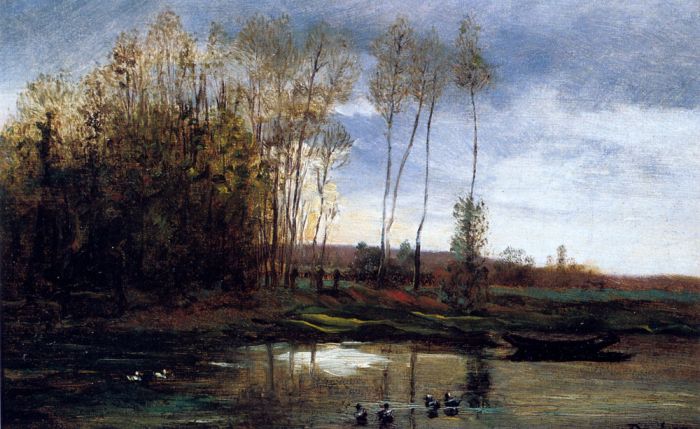 Daubigny Reproductions - Riviere Avec Six Canards