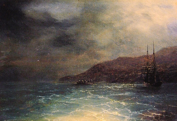 Aivazovsky Oil Painting Reproductions - Nocturnal Voyage