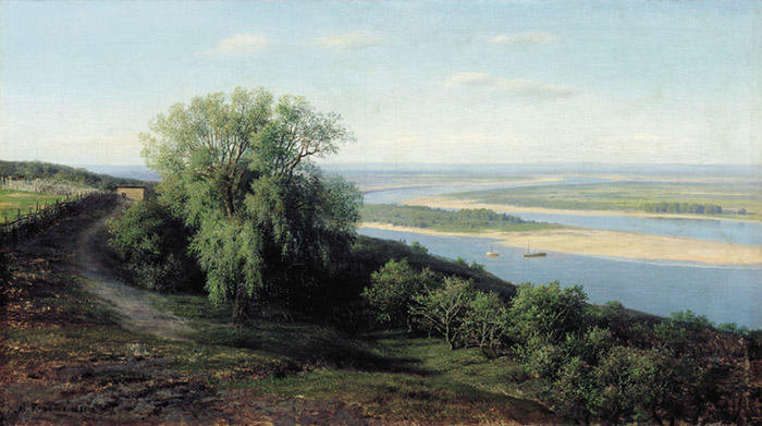 Oil Painting Reproduction of Klodt - Volga Near Sibir