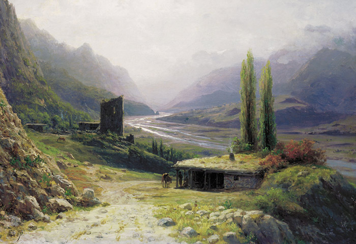 Oil Painting Reproduction of Lagorio - Kavkaz Landscape