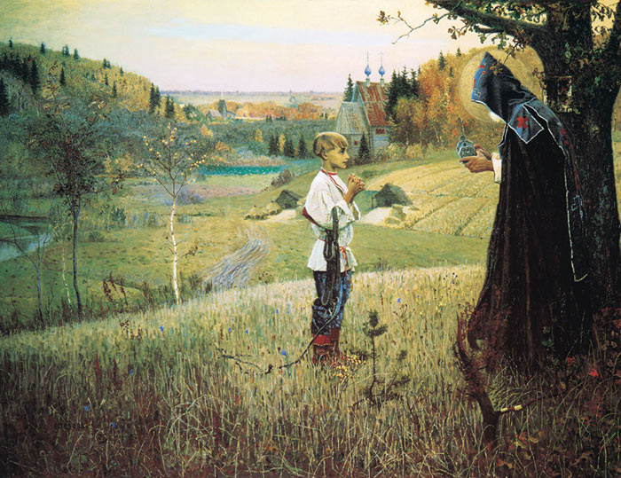 Oil Painting Reproduction of Nesterov - Apparition to St. Bartholomew, as a Boy