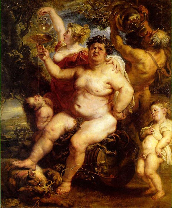 Oil Painting Reproduction of Rubens- Bacchus