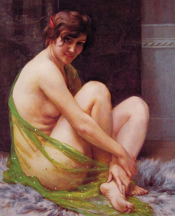 Oil Painting Reproduction of Seignac- La Paresseuse