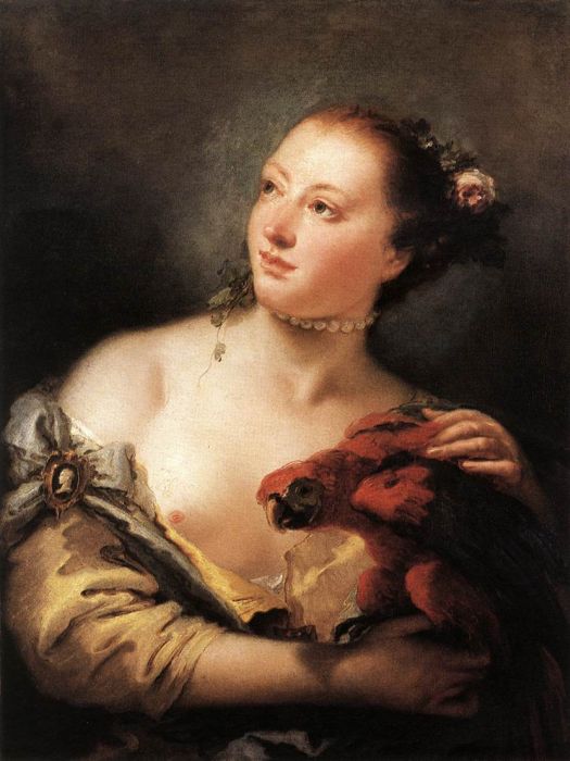 Tiepolo Reproductions - Woman with a Parrot