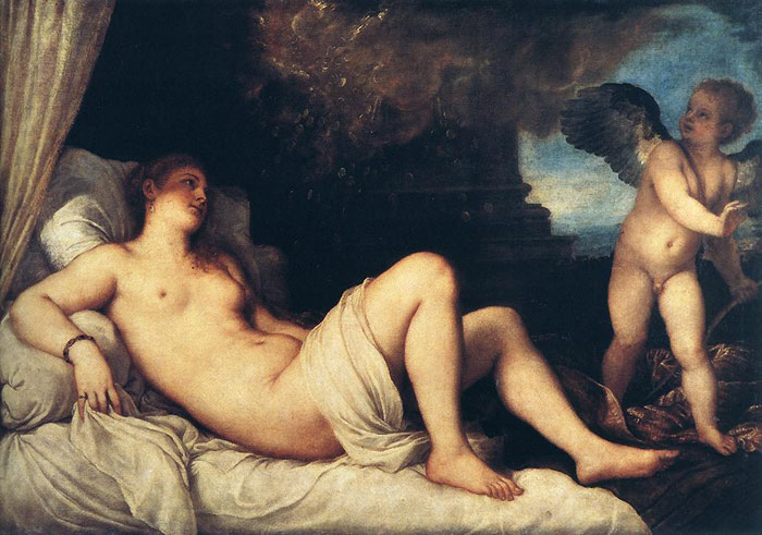Titian Oil Painting Reproductions- Danae and the Shower of Gold