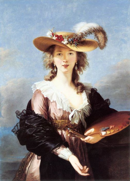 Vigee Lebrun Reproductions - Self-Portrait in a Straw Hat