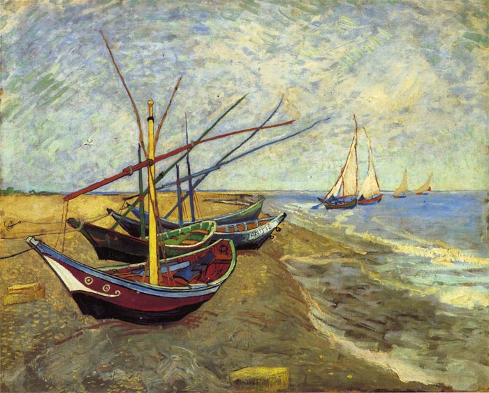 Vincent van Gogh Oil Painting Reproductions - Fishing Boats