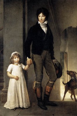 Jean Baptist Isabey, Miniaturist, With His Daughter