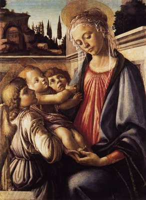 Madonna And Child And Two Angels