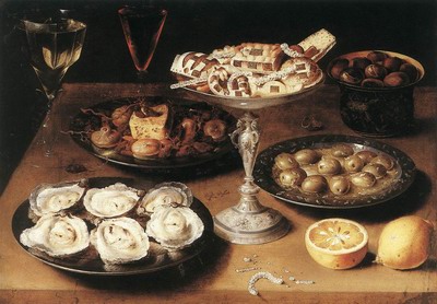 Still Life With Oysters And Pastries