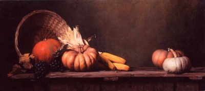 Still Life with Pumpkins and Corn