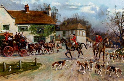 The Hunt Outside The Old Bull Inn