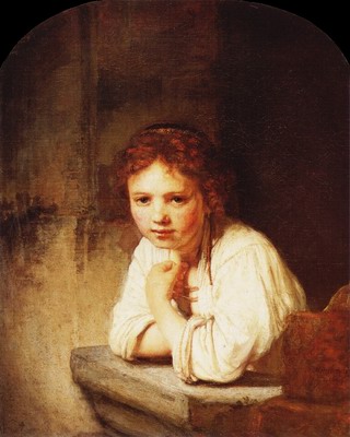 A girl at a window