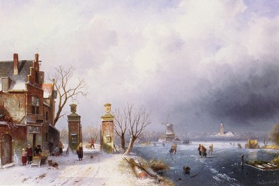 A sunlit winter landscape