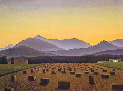 Hay Bales, Evening, Below Whiteface