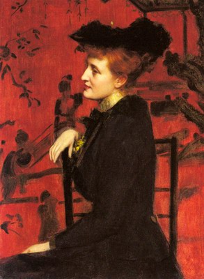 Portrait Of A Woman With A Black Hat