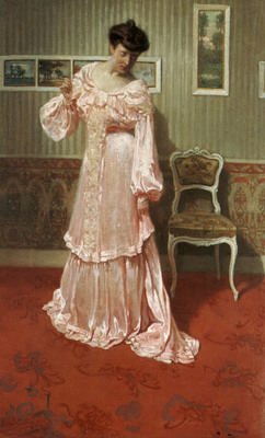 A Lady in a Pink Dress