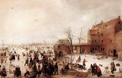 A Scene On The Ice Near A Town 1615