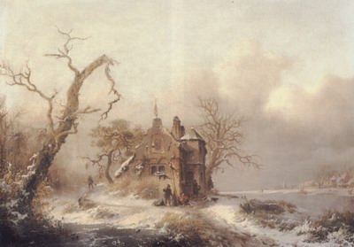 Figures In A Winter Landscape