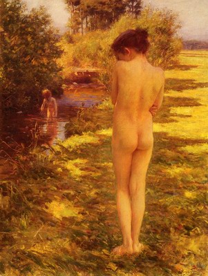 La Baignade, bathing