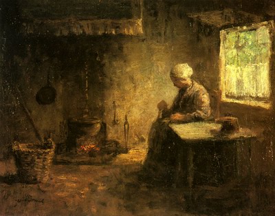 Peasant Woman By A Hearth