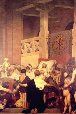 Death of Saint Genevieve, center panel